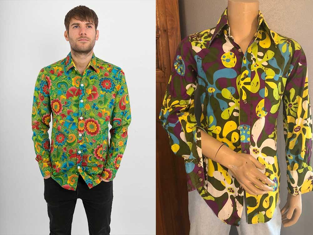 Retro print shirt