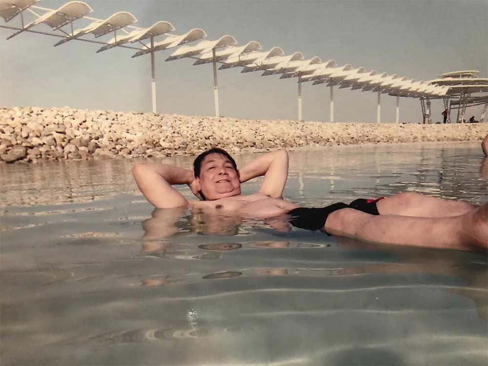Floating in the Dead Sea 
