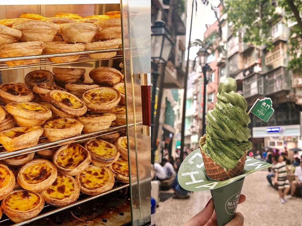 Egg tarts and ice creams