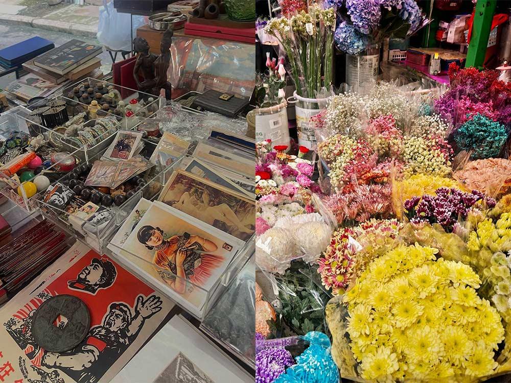 Souvenirs and flowers