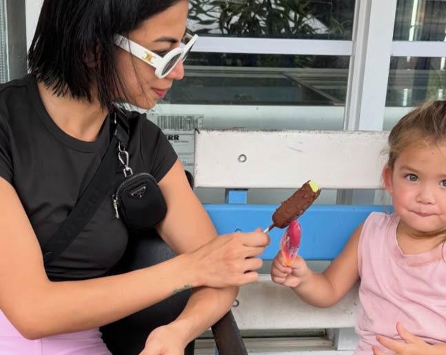 Glaiza and Baby Bean