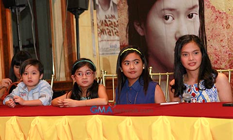 At the press conference of 'Agustin dela Cruz's Mga Basang Sisiw'