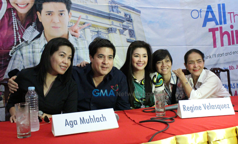 At the Press Conference of 'Of All the Things'
