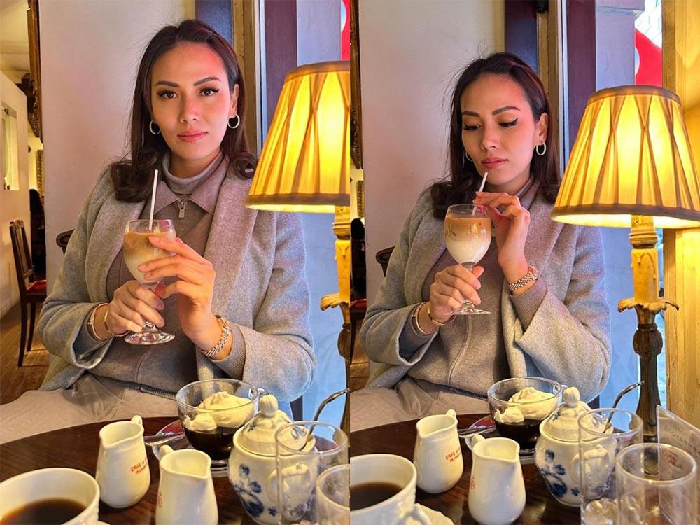 Iced coffee sa maulan na gabi