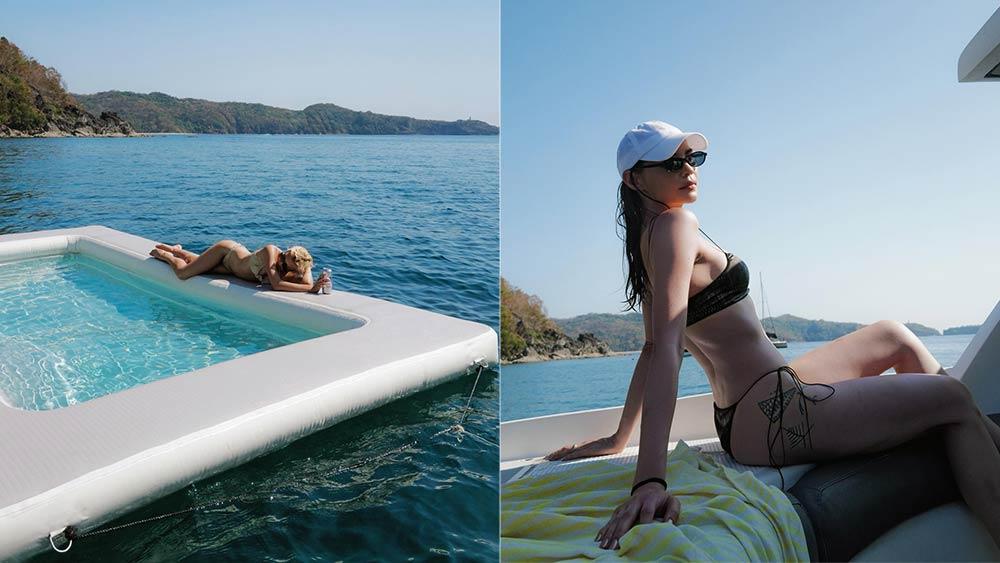 Rhian Ramos, Michelle Dee, Sandy Riccio, and friends