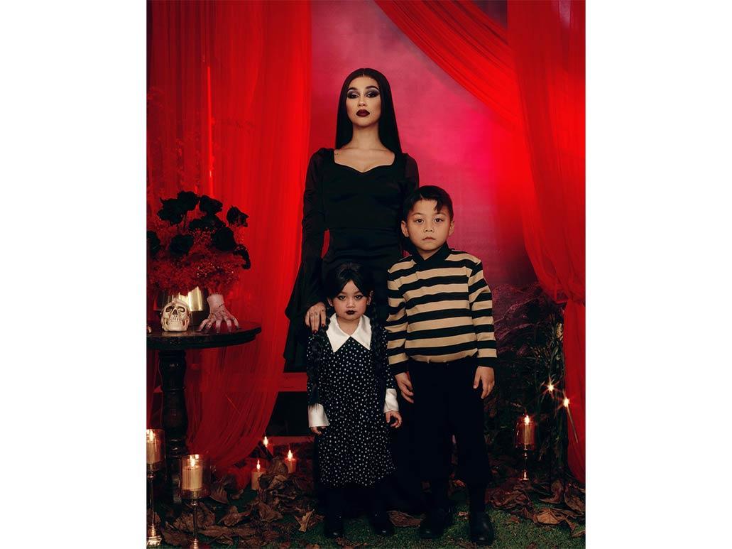 Zeinab Harake's family as Addams family