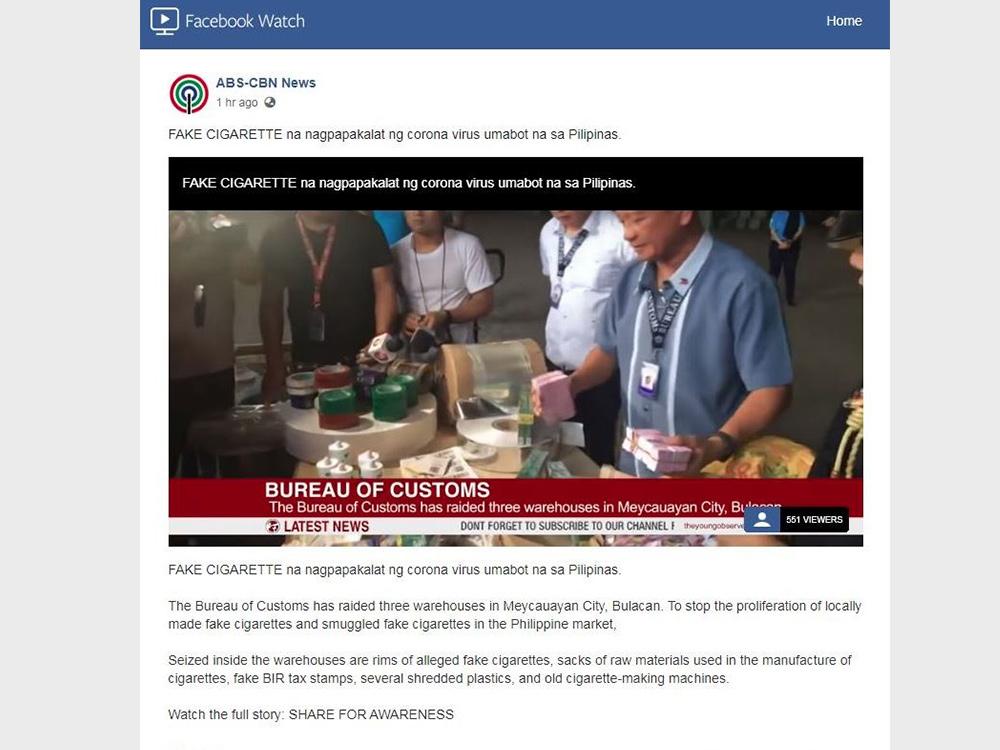 Coronavirus Cigarettes