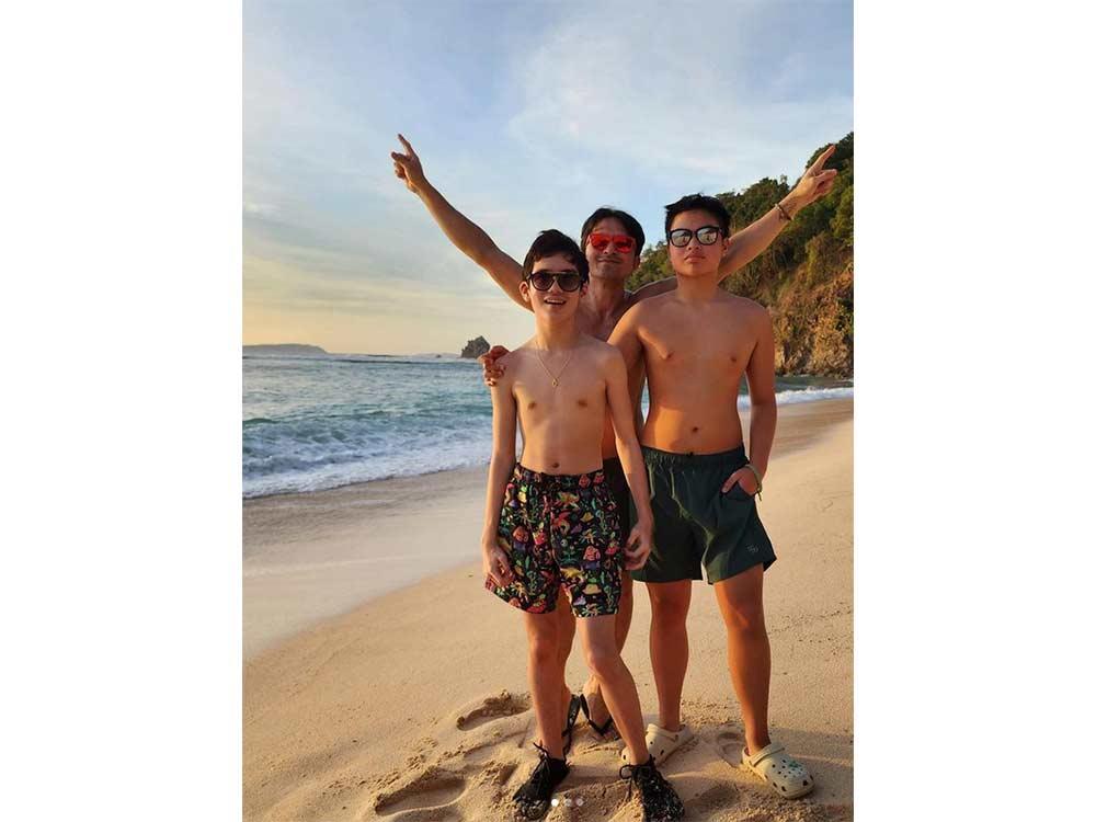 The boys at the beach