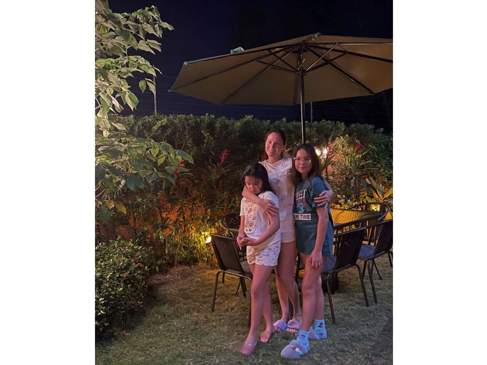 Enjoying the outdoor space