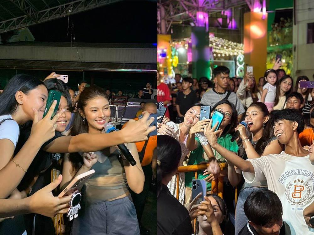 Kate Valdez with fans