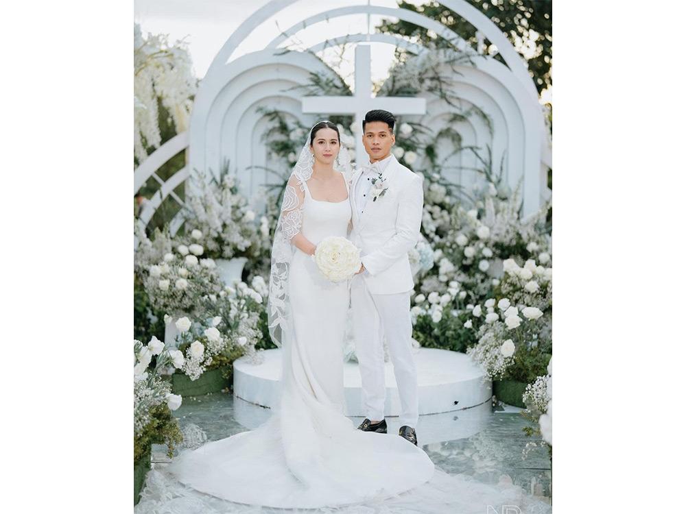 Vin Abrenica and Sophie Albert's official garden wedding photos look ...