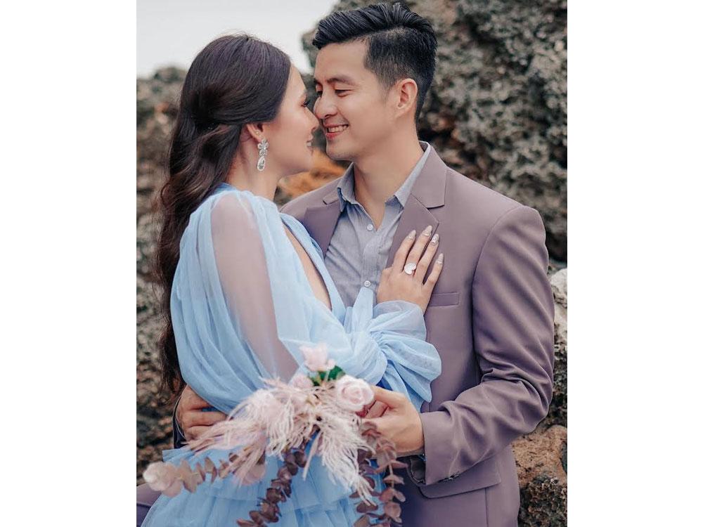 LOOK: Arny Ross stuns in powder blue dress in new pre-nup photos | GMA ...