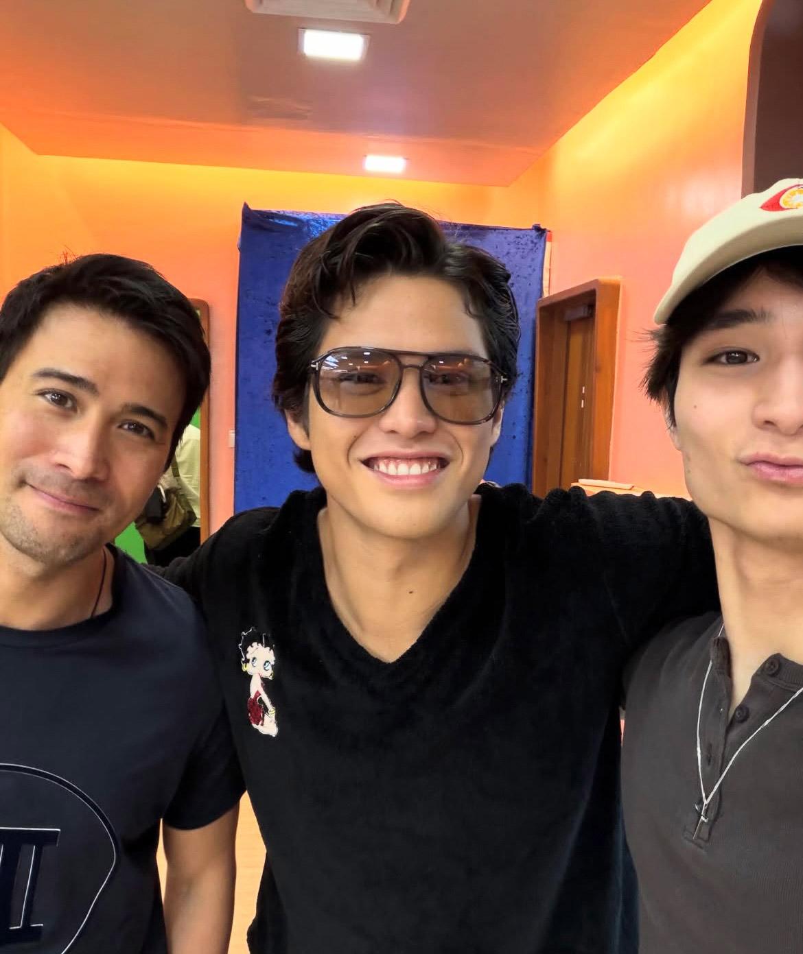 Joaquin Arce with Sam Milby and Kyle Echarri