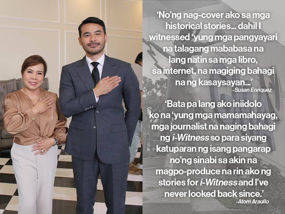 Susan Enriquez and Atom Araullo 
