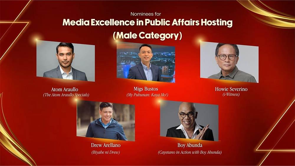 Atom Araullo,  Howie Severino, and Boy Abunda