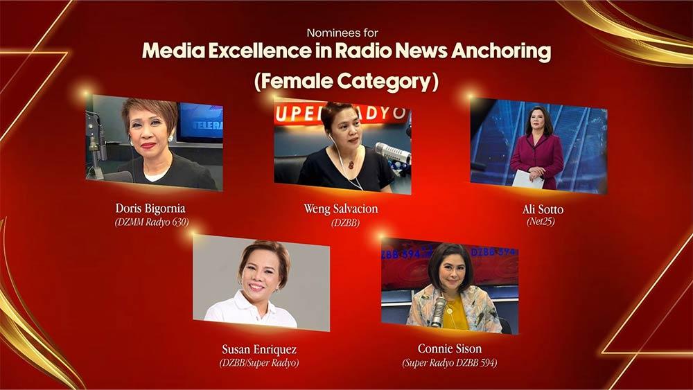 Weng Salvacion, Susan Enriquez, at Connie Sison