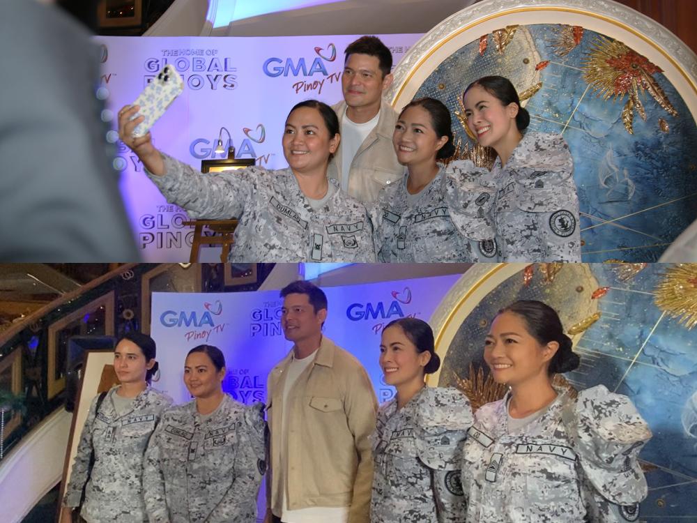 Kapuso Primetime King Dingdong Dantes With Members Of PH Marine Corps