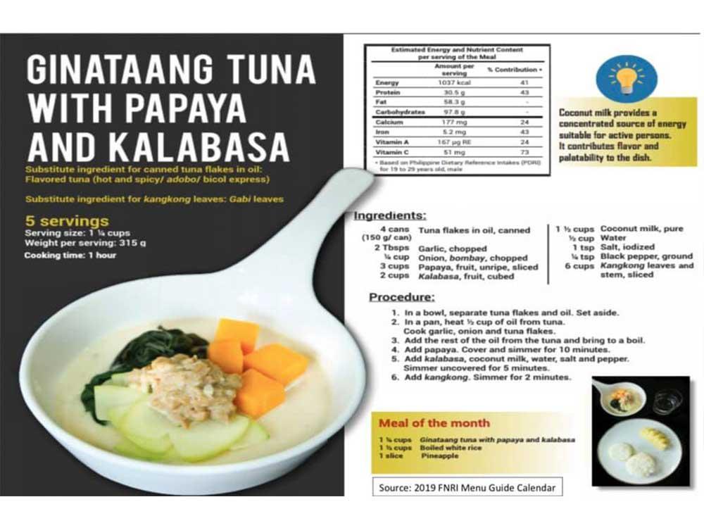 Ginataang Tuna with Papaya and Kalabasa