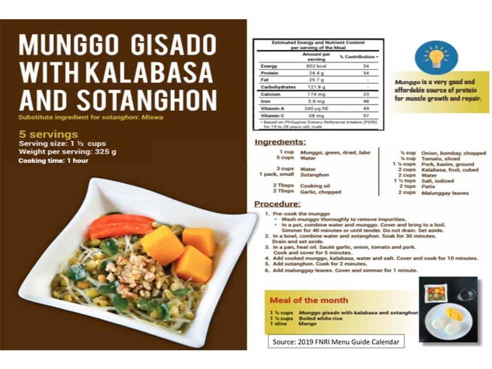 Munggo Gisado with Kalabasa and Sotanghon