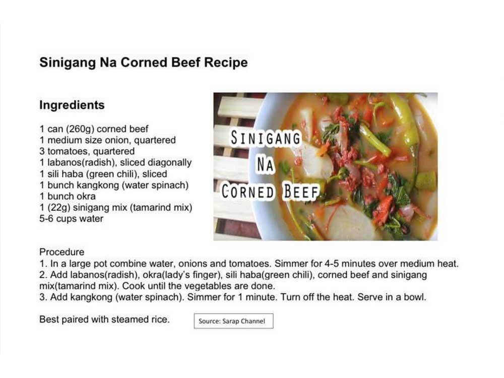 Sinigang na Corned Beef