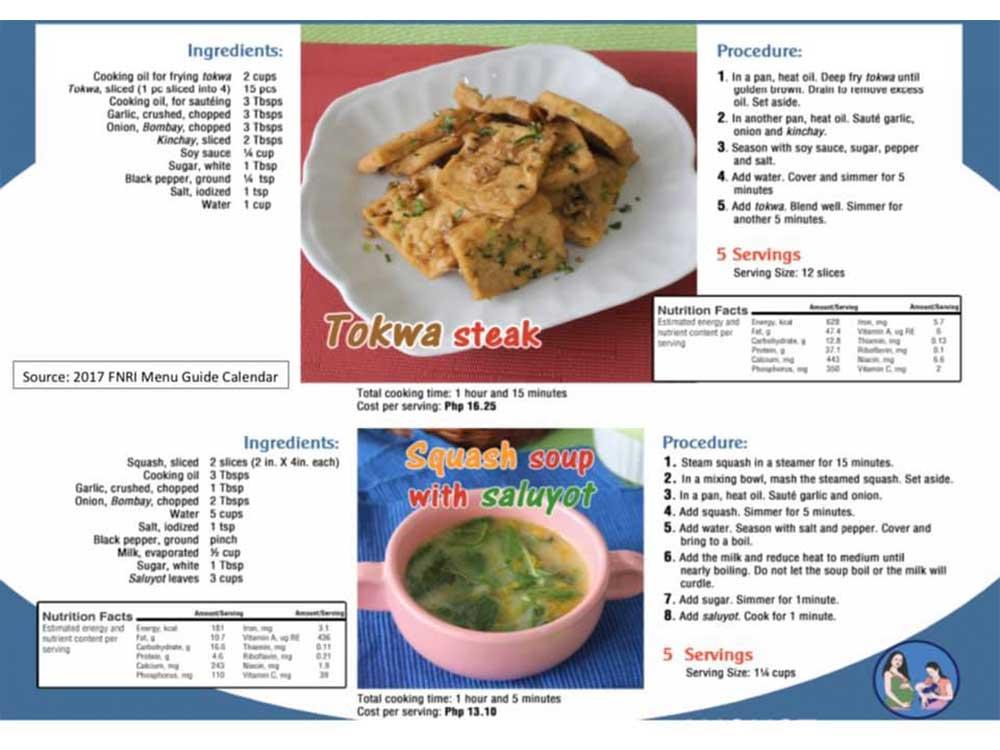 Tokwa Steak and Squash Soup with Saluyot