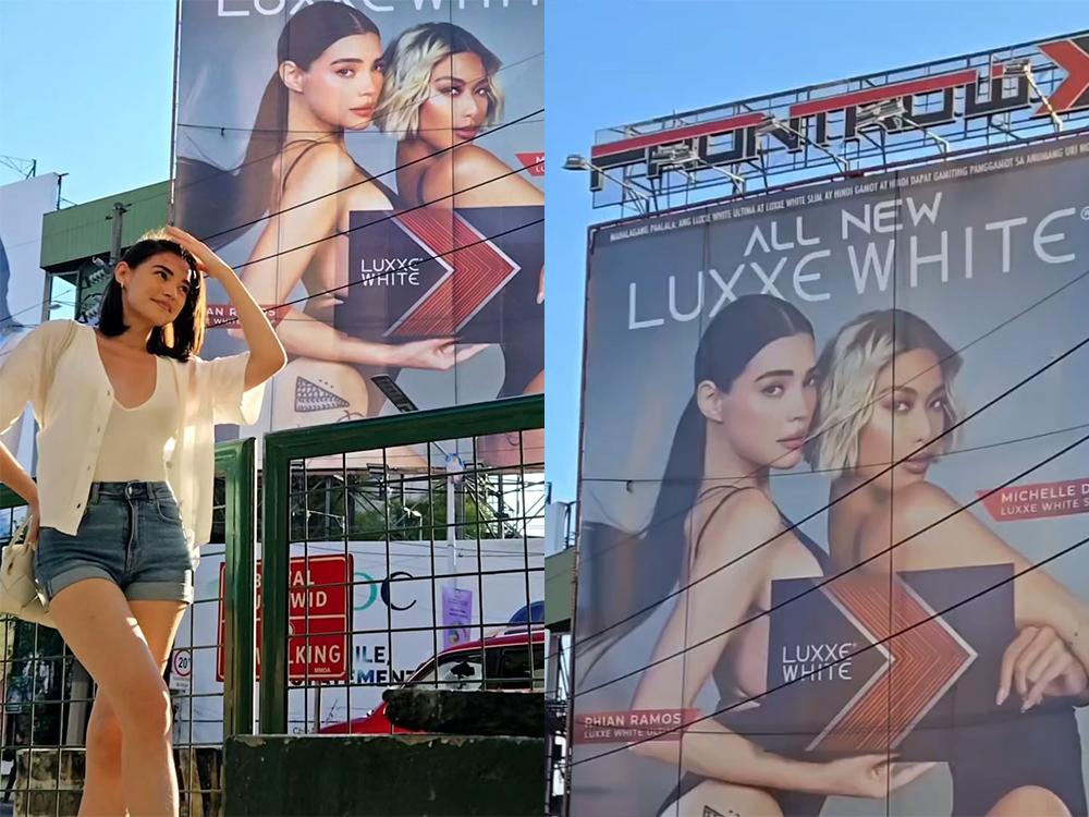 A billboard behind you