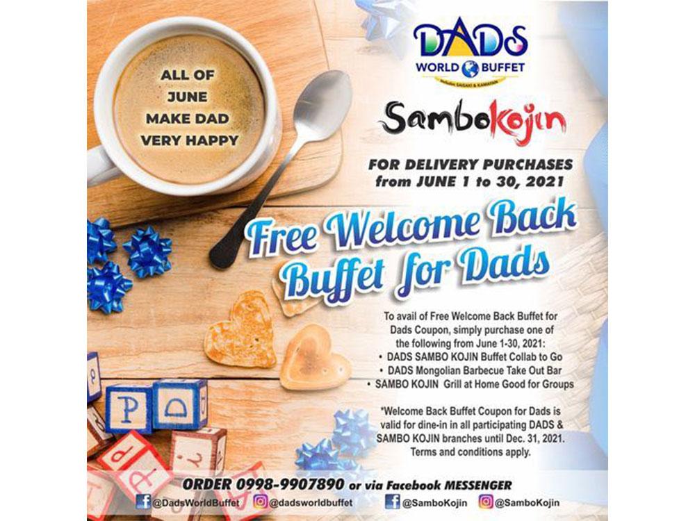 Free welcome back buffet for dads