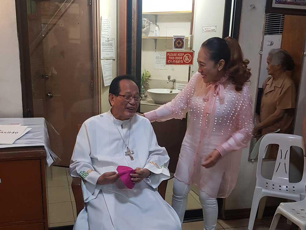Aiai Delas Alas with Most Rev. Teodoro Bacani