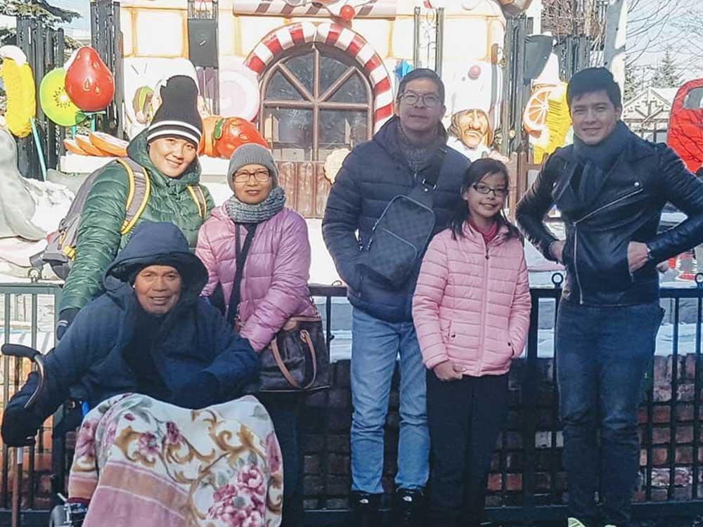 IN PHOTOS: Alden Richards and family spend white Christmas in Japan ...