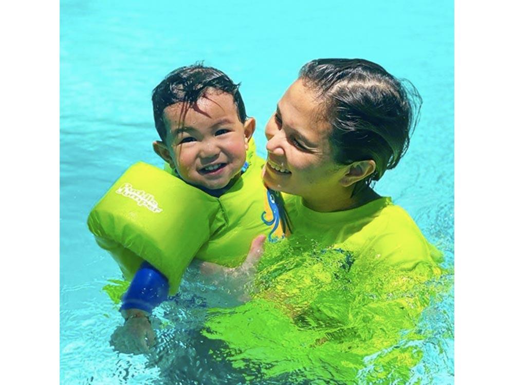 Swimming with baby