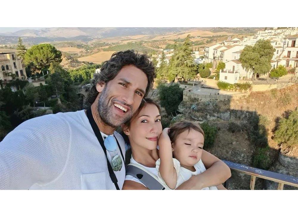 Solenn Heussaff, Nico Bolzico, and baby Thylane