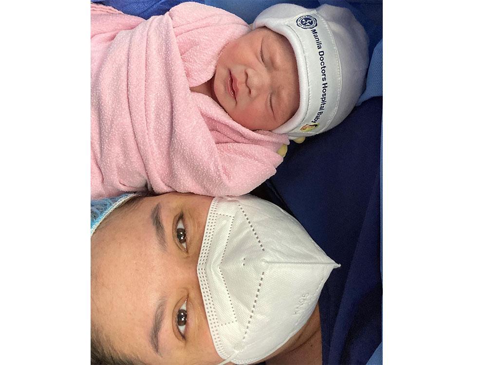 Nadine Samonte's baby Harmony