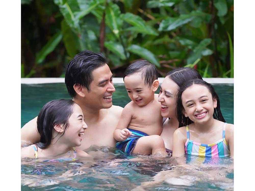 Alfred Vargas and family in an undisclosed location