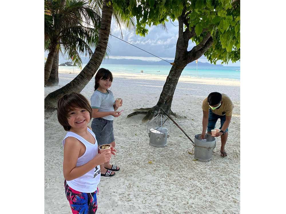 Jackie Forster's kids in Boracay