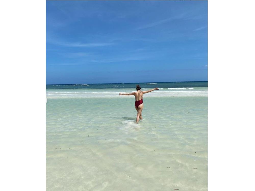 Walking on the beach