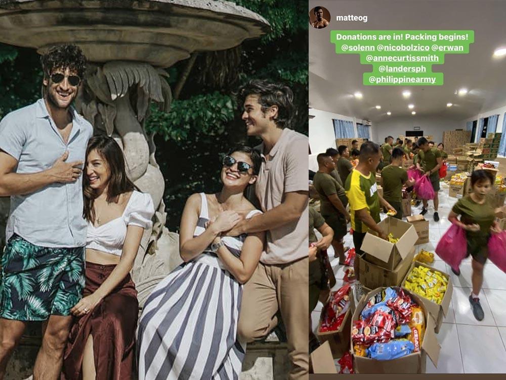Solenn Heussaff, Nico Bolzico, Erwan Heussaff and Anne Curtis