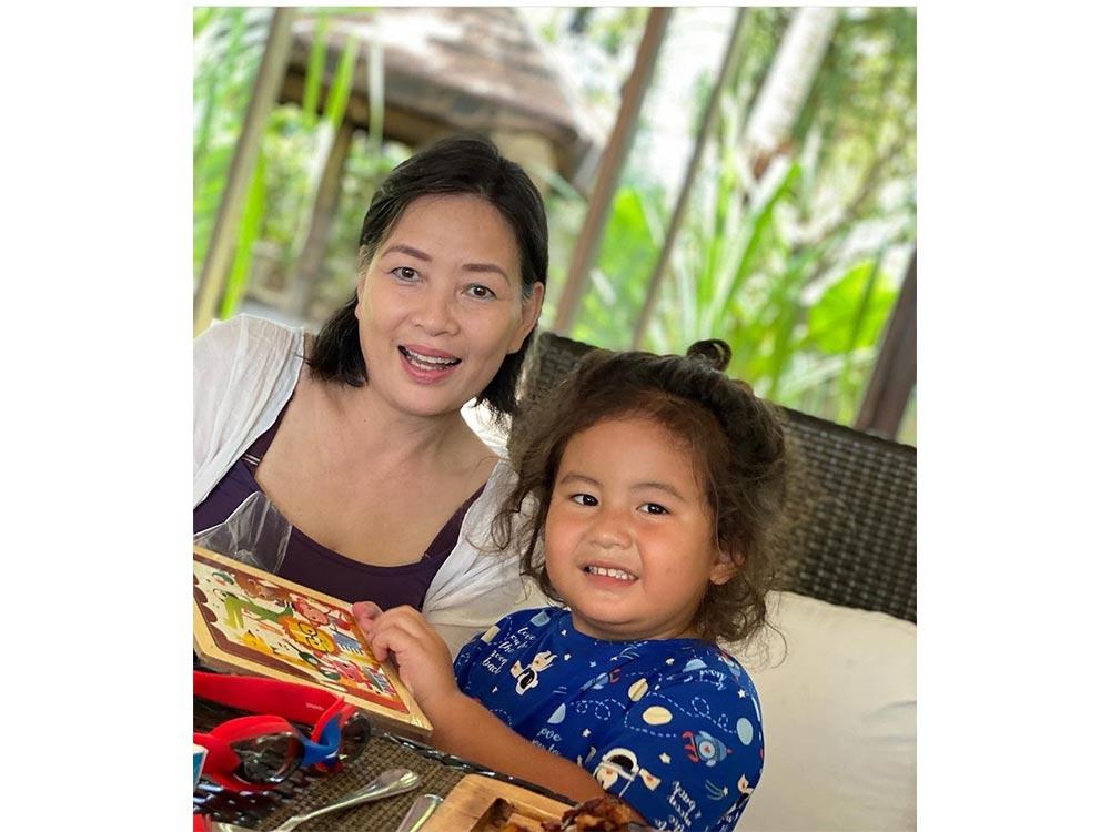 Grandmother and grandson