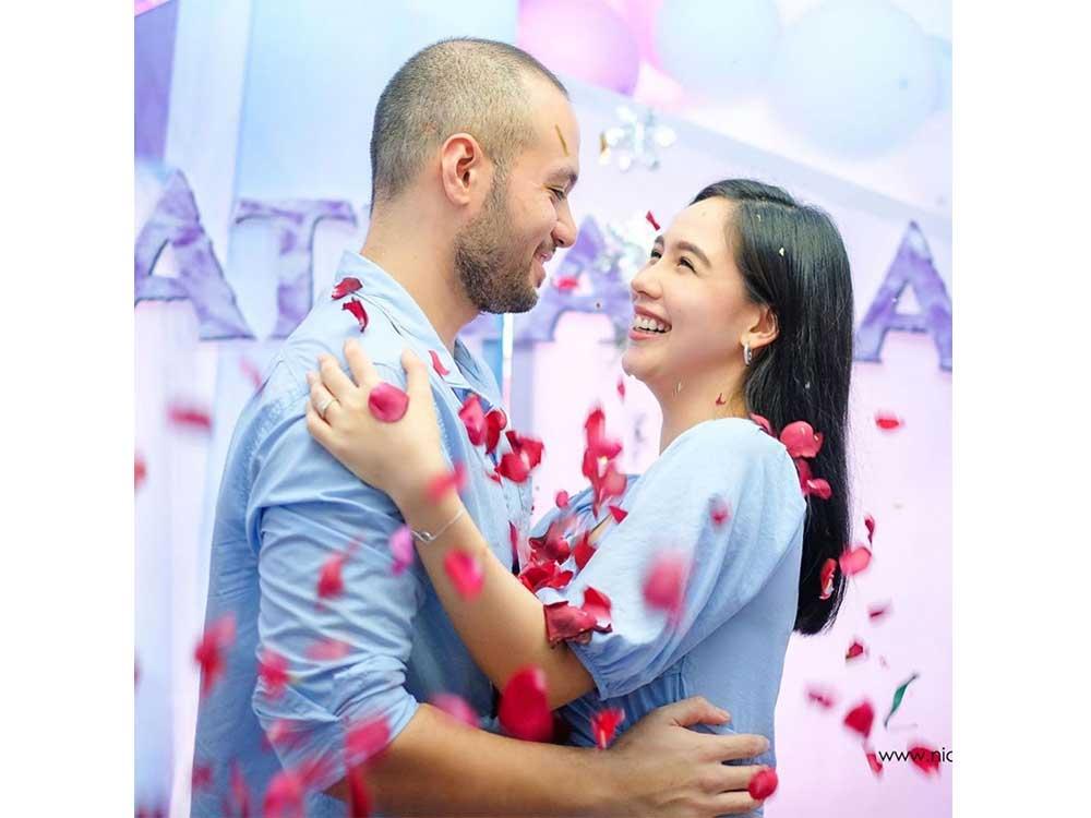 Newly engaged couple