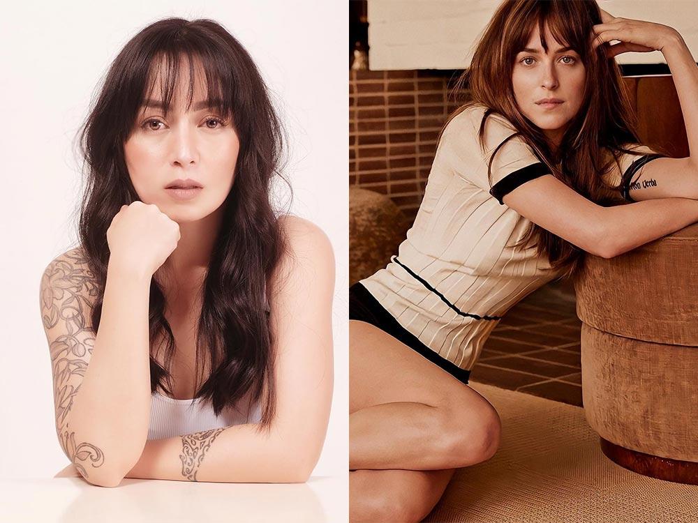 Sarah Abad and Dakota Johnson