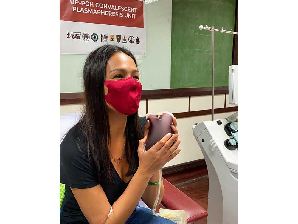 Iza's blood plasma donation