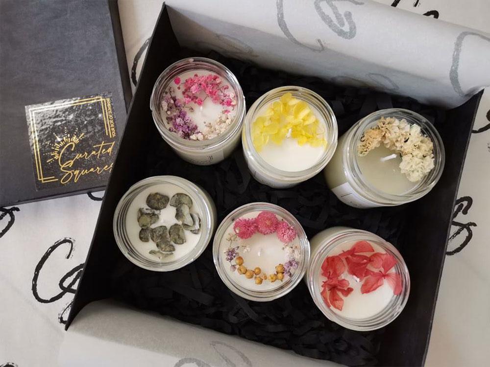 Scented soy wax candles