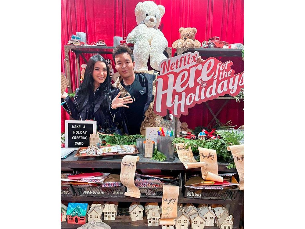 Heart Evangelista and Kane Lim at Netflix's holiday party