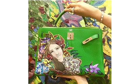 Heart Evangelista's bright green bag is from a quiet luxury brand