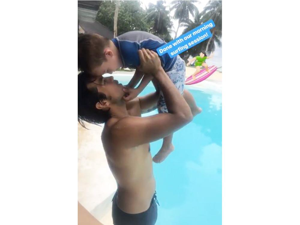 Kaeden Small and Erwan Heussaff