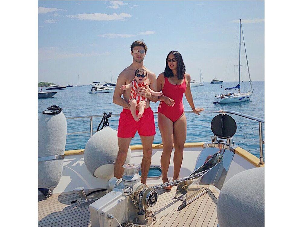 Globetrotting family of three