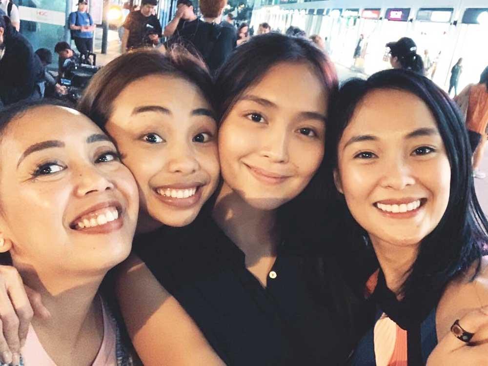 Lovely Abella with Kathryn Bernardo, Maymay Entrata and Kakai Bautista