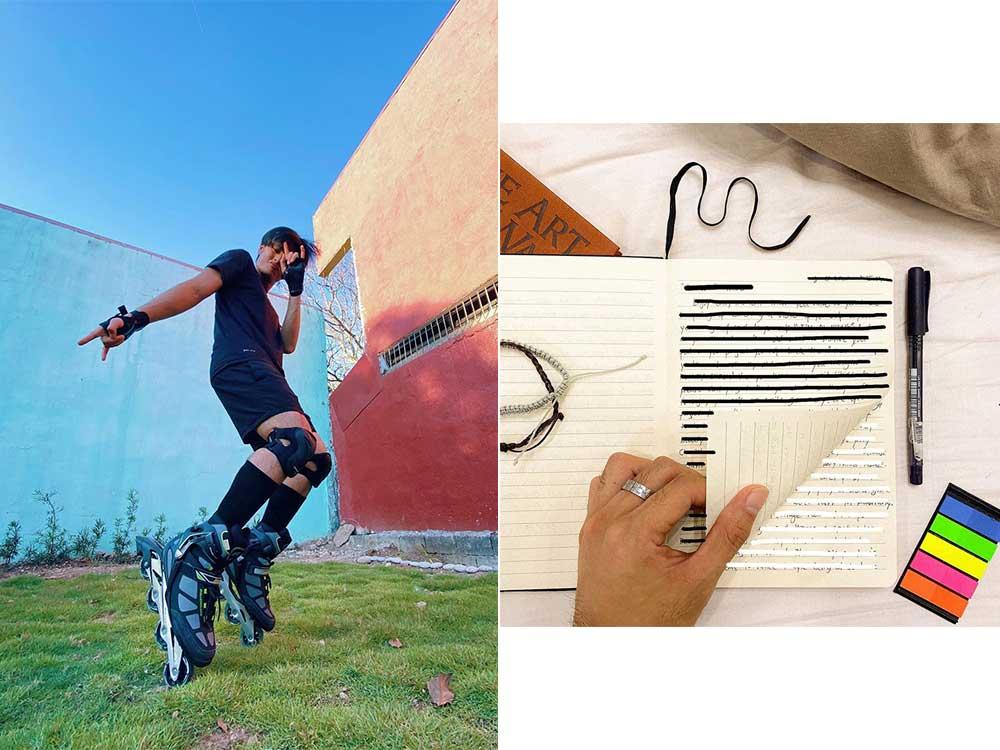 Miguel Tanfelix Rollerblading and journaling