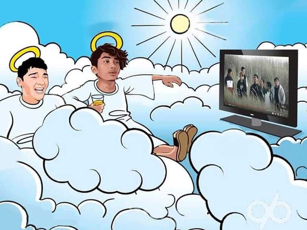 Having a blast in heaven