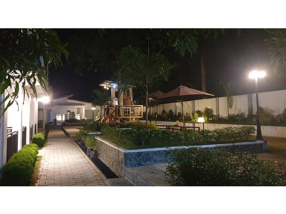 Outdoor area at night