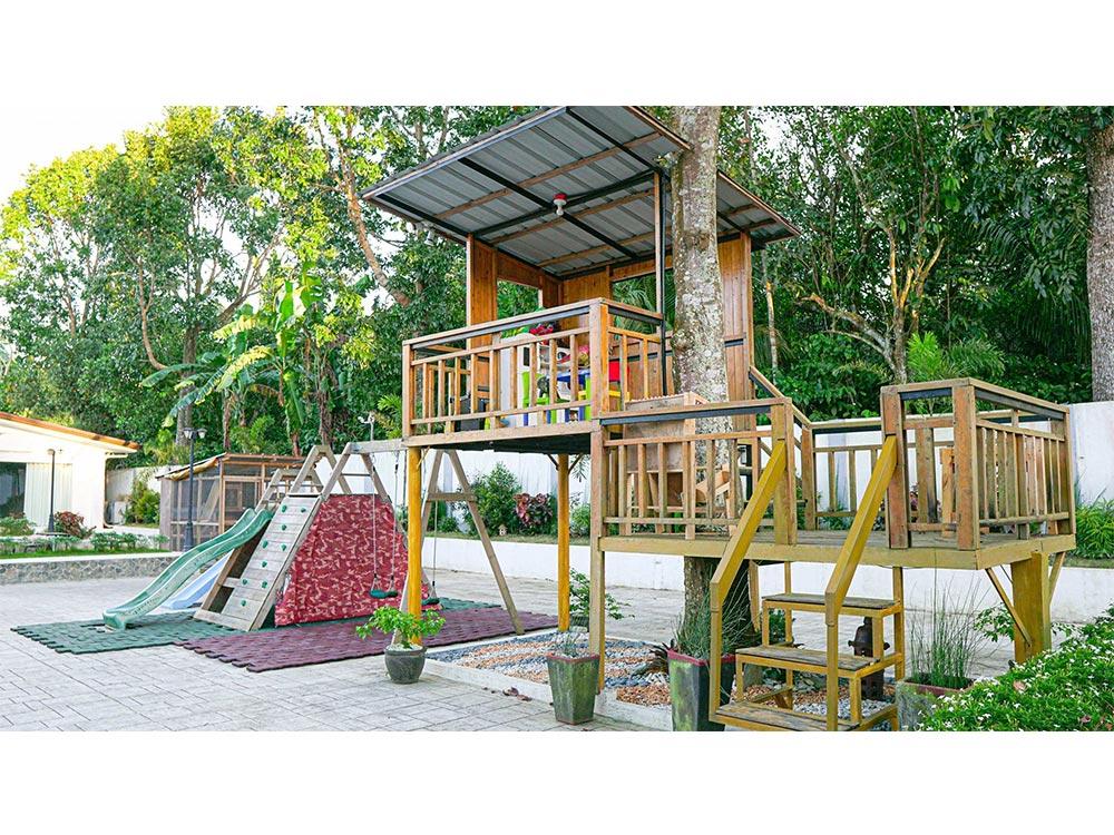 Playground and treehouse